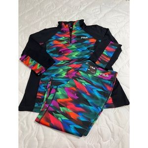 Womens Fila 2pc Top Size Large, Bottom Size M